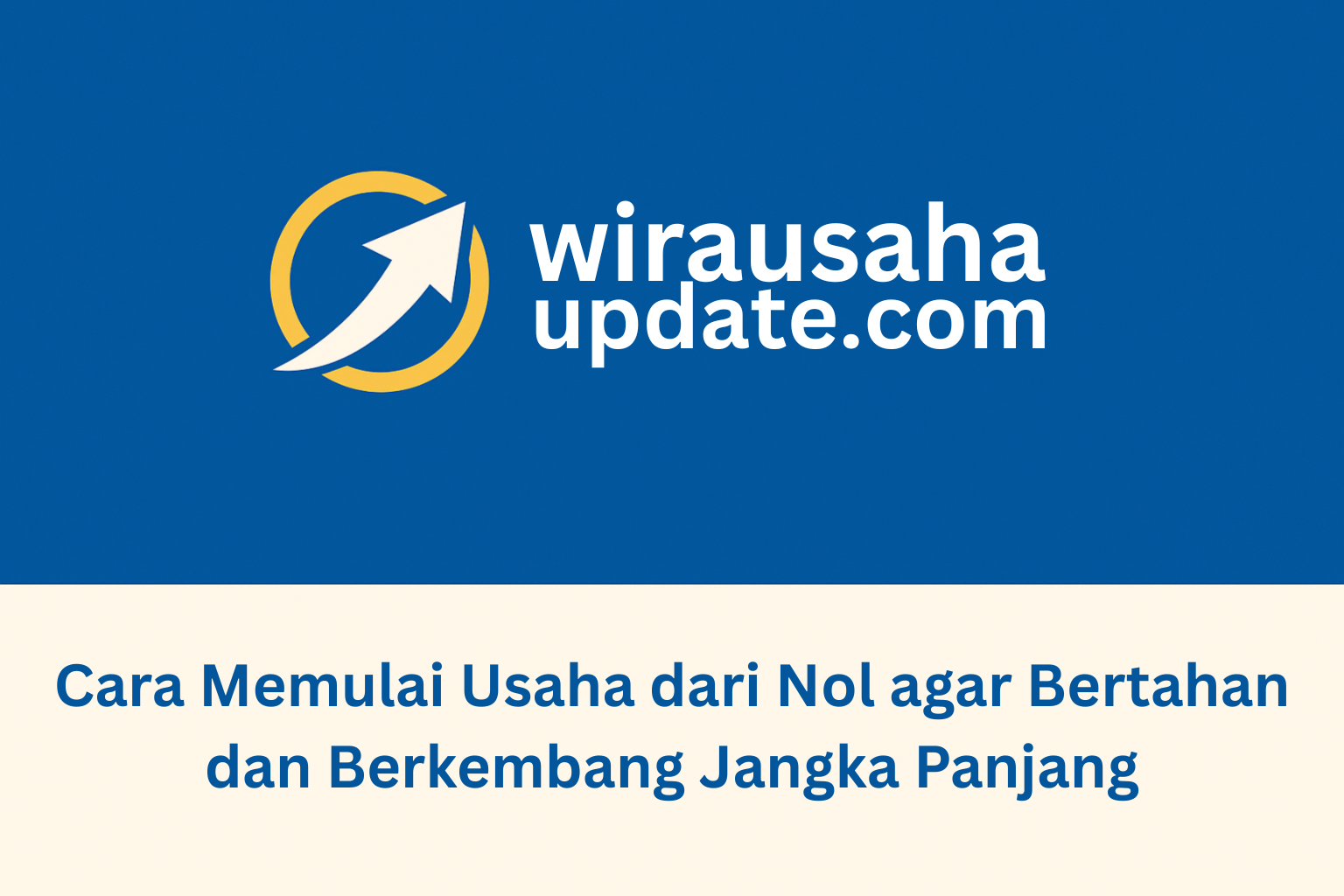 cara memulai usaha dari nol