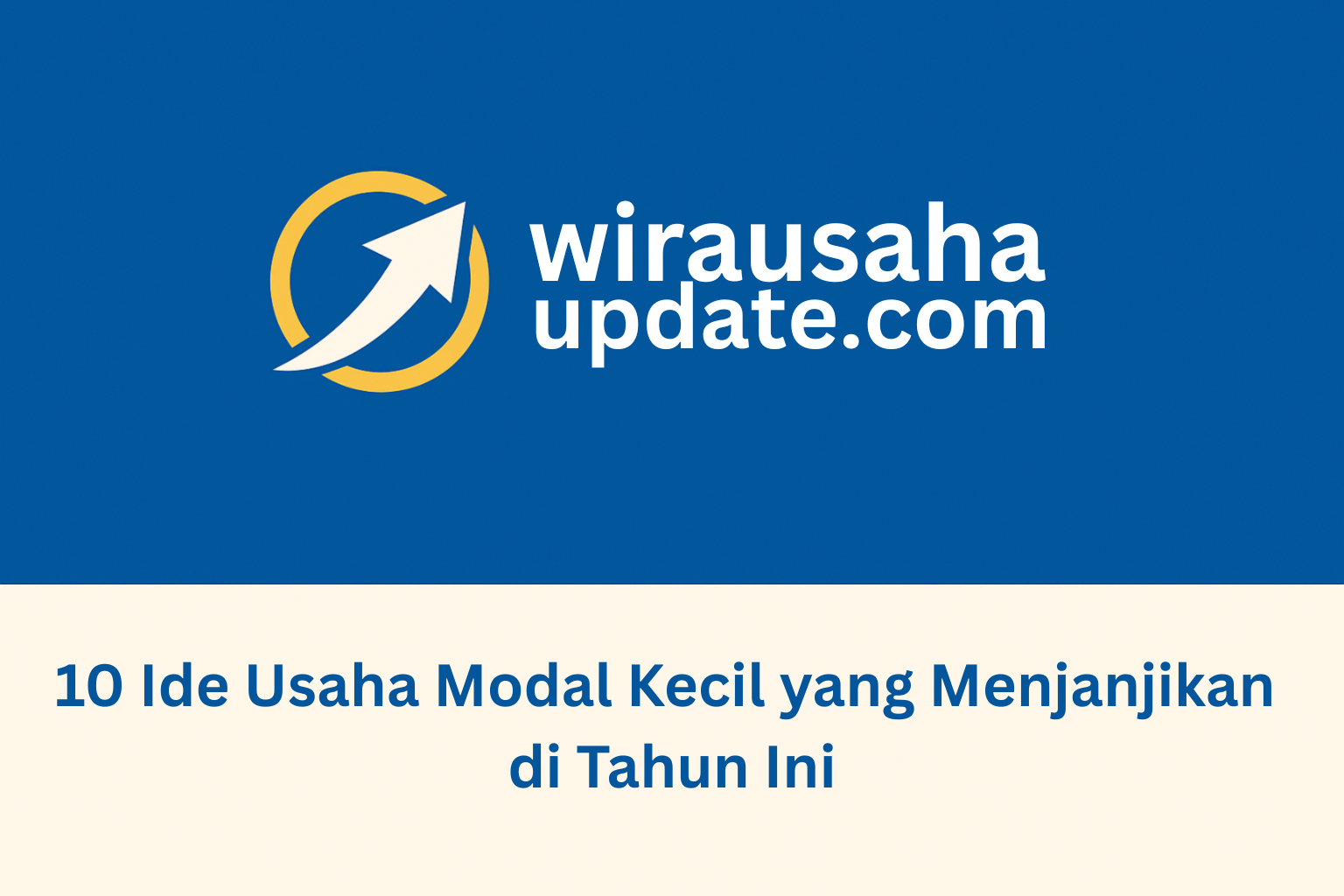 ide usaha modal kecil yang menjanjikan