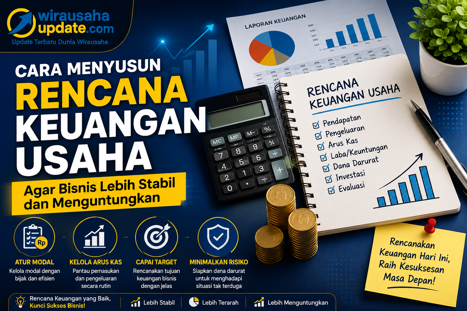 Menyusun rencana keuangan usaha merupakan langkah penting yang tidak boleh diabaikan oleh setiap pelaku bisnis. Perencanaan yang baik membantu mengelola modal, mengontrol pengeluaran, menjaga arus kas, dan meningkatkan keuntungan. Dengan menetapkan tujuan keuangan, membuat anggaran, mencatat setiap transaksi, serta melakukan evaluasi secara berkala, bisnis akan memiliki fondasi yang lebih kuat untuk berkembang.