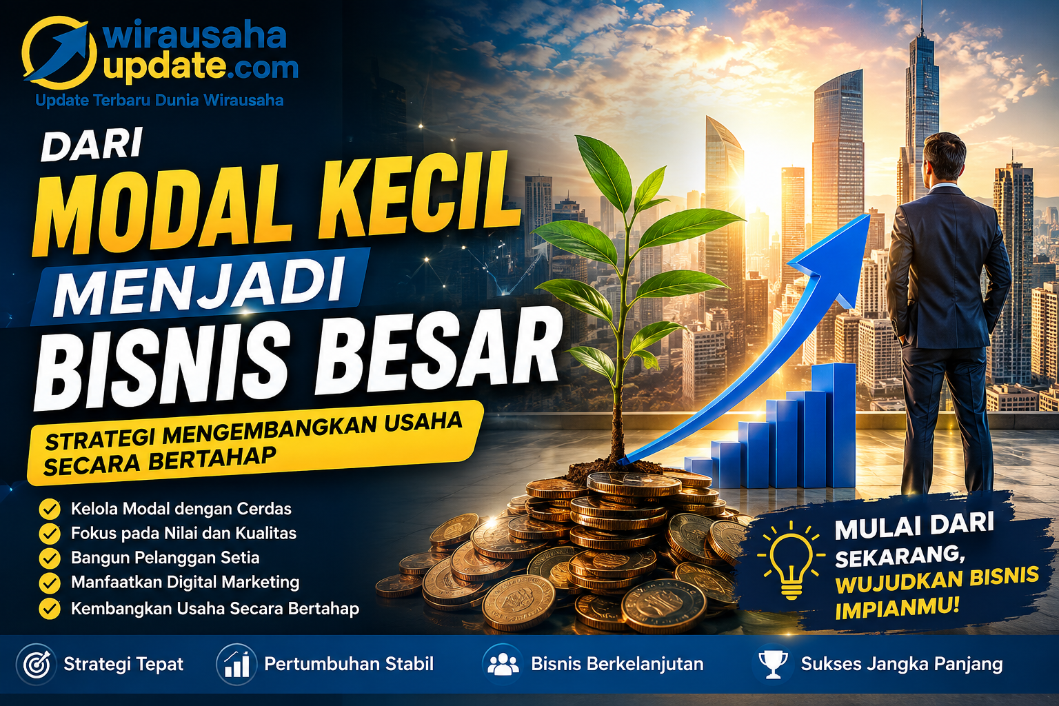 Memulai bisnis tidak selalu membutuhkan modal yang besar. Banyak usaha yang justru berkembang dari skala kecil karena pemiliknya mampu mengelola keuangan, memahami kebutuhan pasar, menjaga kualitas produk, dan menggunakan keuntungan untuk mengembangkan bisnis secara bertahap.